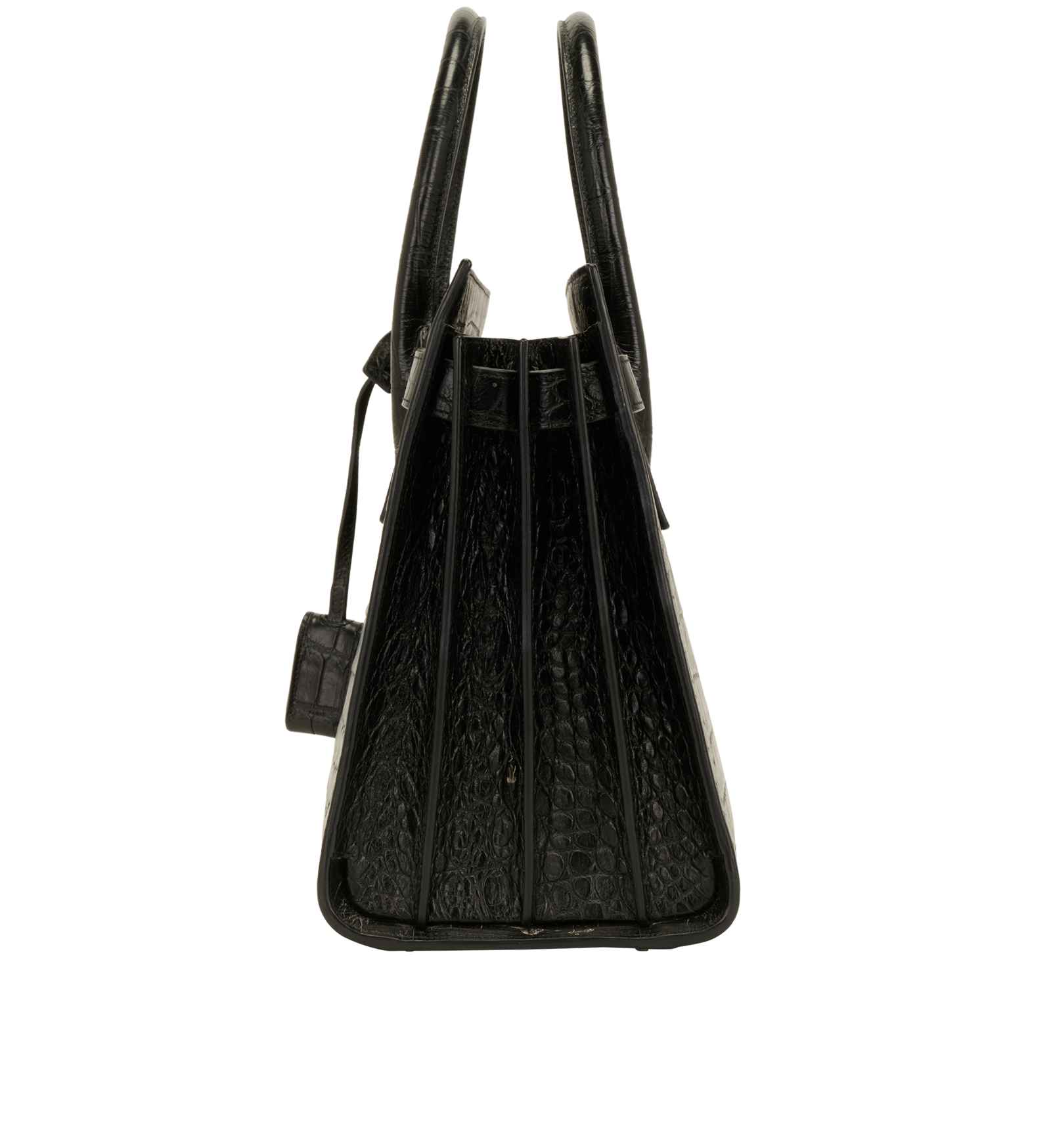 Medium Day Bag, &pound;1,200, Handbags, Black, Crocodile, Bottom view